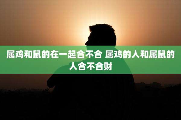 属鸡和鼠的在一起合不合 属鸡的人和属鼠的人合不合财