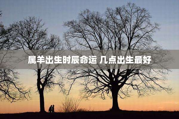 属羊出生时辰命运 几点出生最好