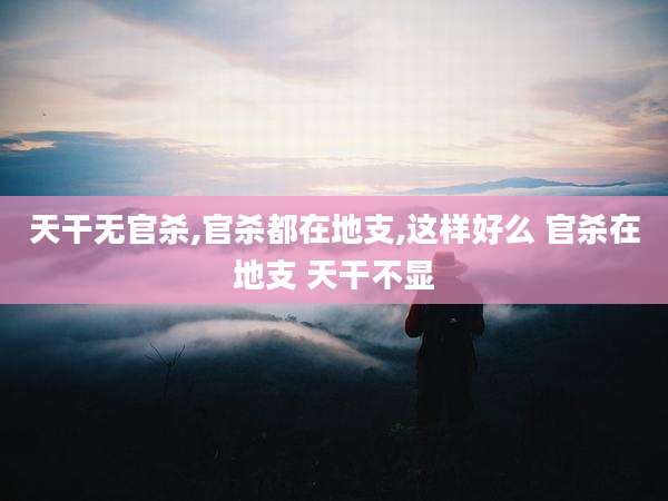 天干无官杀,官杀都在地支,这样好么 官杀在地支 天干不显