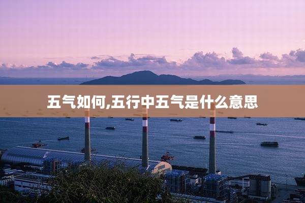 五气如何,五行中五气是什么意思