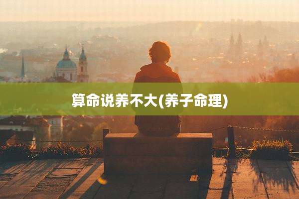 算命说养不大(养子命理)