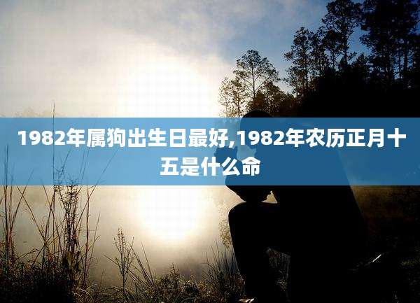 1982年属狗出生日最好,1982年农历正月十五是什么命