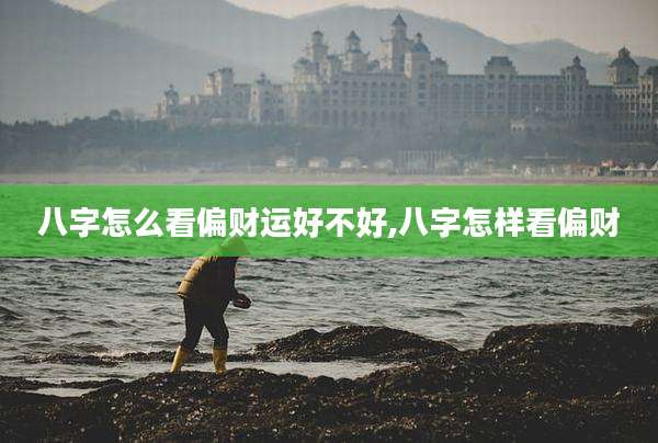 八字怎么看偏财运好不好,八字怎样看偏财