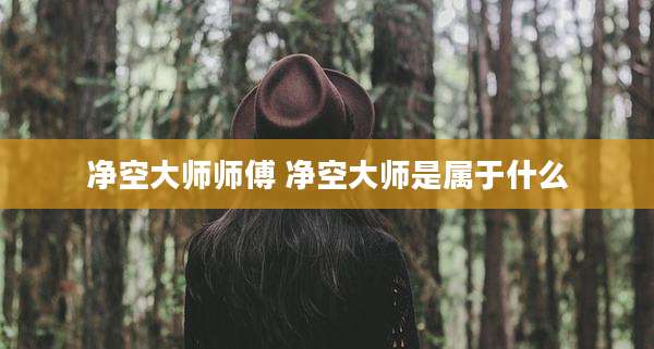 净空大师师傅 净空大师是属于什么