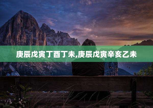 庚辰戊寅丁酉丁未,庚辰戊寅辛亥乙未