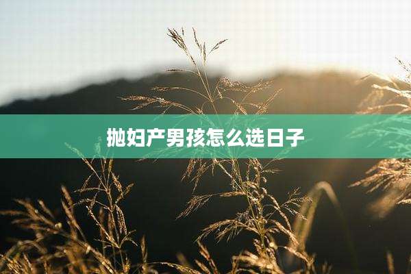 抛妇产男孩怎么选日子