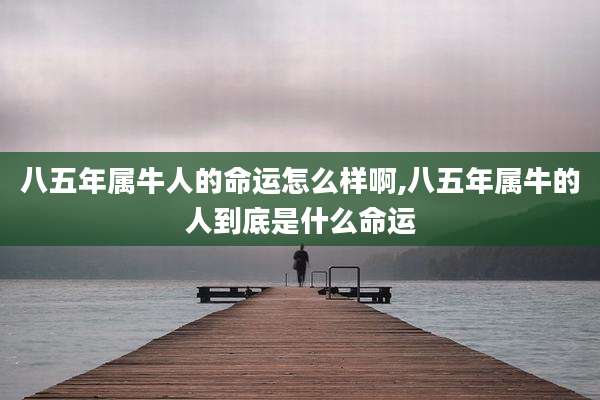 八五年属牛人的命运怎么样啊,八五年属牛的人到底是什么命运