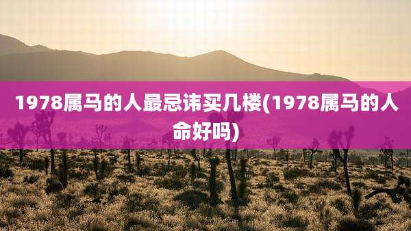 1978属马的人最忌讳买几楼(1978属马的人命好吗)