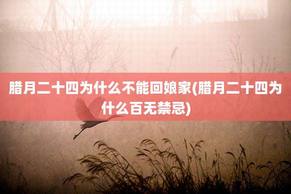 腊月二十四为什么不能回娘家(腊月二十四为什么百无禁忌)