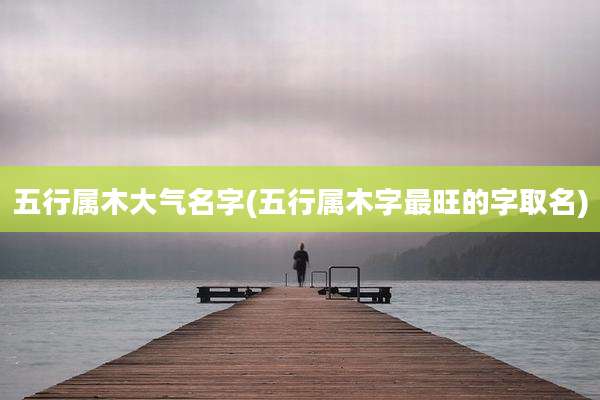 五行属木大气名字(五行属木字最旺的字取名)