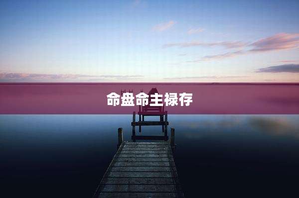 命盘命主禄存
