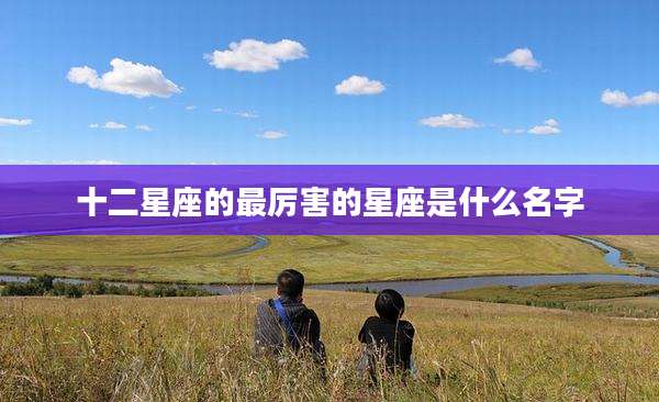 十二星座的最厉害的星座是什么名字