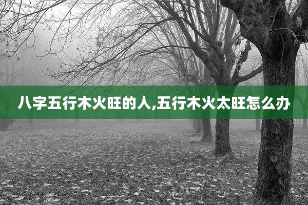 八字五行木火旺的人,五行木火太旺怎么办