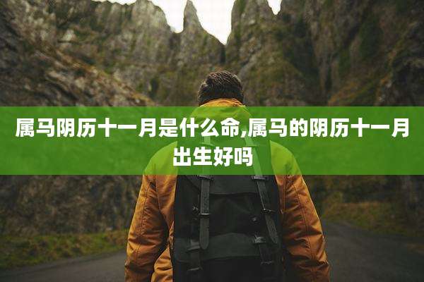 属马阴历十一月是什么命,属马的阴历十一月出生好吗