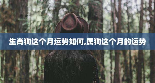 生肖狗这个月运势如何,属狗这个月的运势
