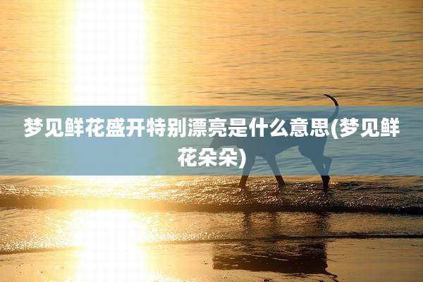 梦见鲜花盛开特别漂亮是什么意思(梦见鲜花朵朵)