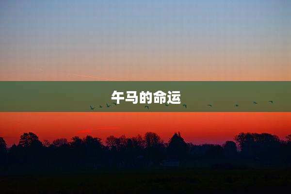 午马的命运