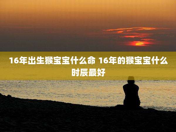 16年出生猴宝宝什么命 16年的猴宝宝什么时辰最好