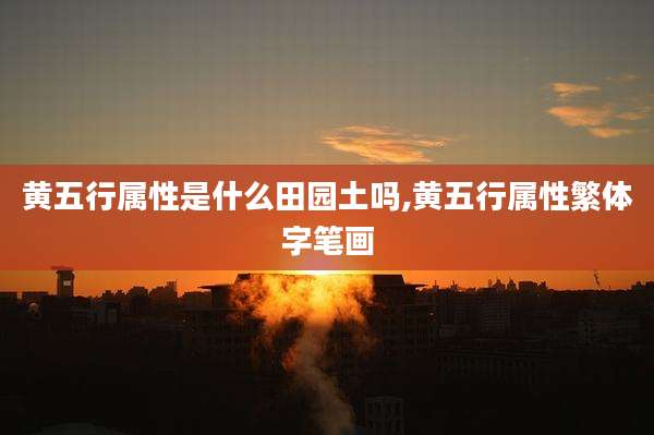 黄五行属性是什么田园土吗,黄五行属性繁体字笔画