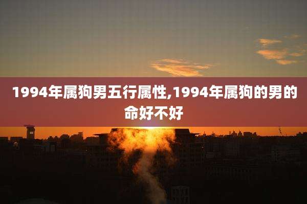 1994年属狗男五行属性,1994年属狗的男的命好不好