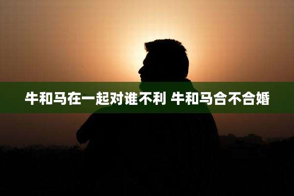 牛和马在一起对谁不利 牛和马合不合婚
