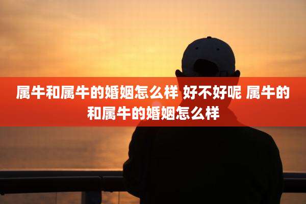 属牛和属牛的婚姻怎么样 好不好呢 属牛的和属牛的婚姻怎么样