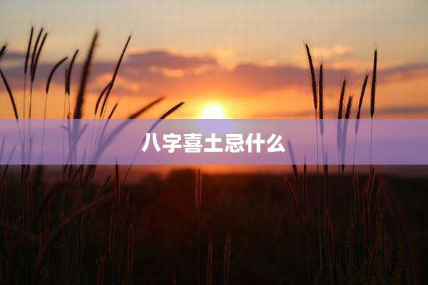 八字喜土忌什么