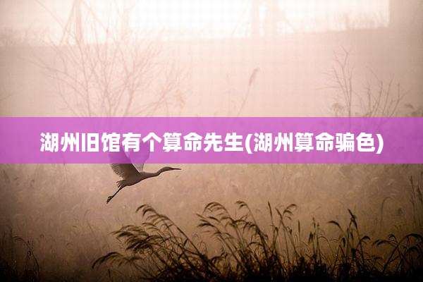 湖州旧馆有个算命先生(湖州算命骗色)