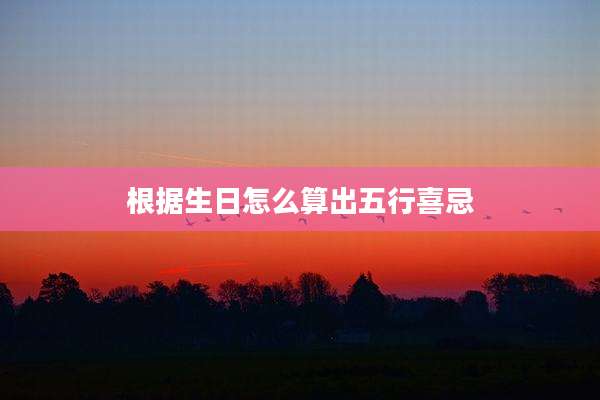 根据生日怎么算出五行喜忌