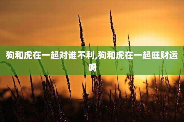 狗和虎在一起对谁不利,狗和虎在一起旺财运吗