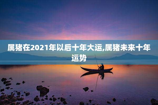 属猪在2021年以后十年大运,属猪未来十年运势