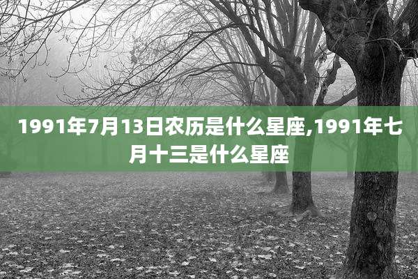 1991年7月13日农历是什么星座,1991年七月十三是什么星座