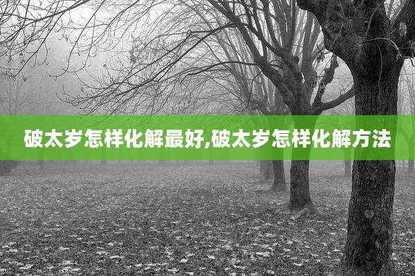 破太岁怎样化解最好,破太岁怎样化解方法