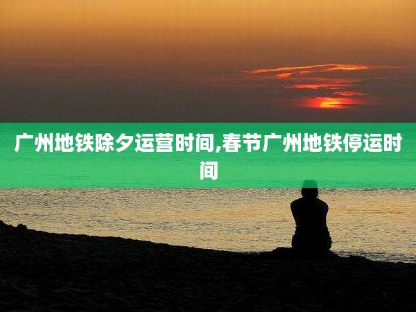 广州地铁除夕运营时间,春节广州地铁停运时间