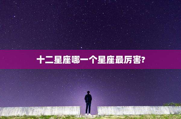 十二星座哪一个星座最厉害?