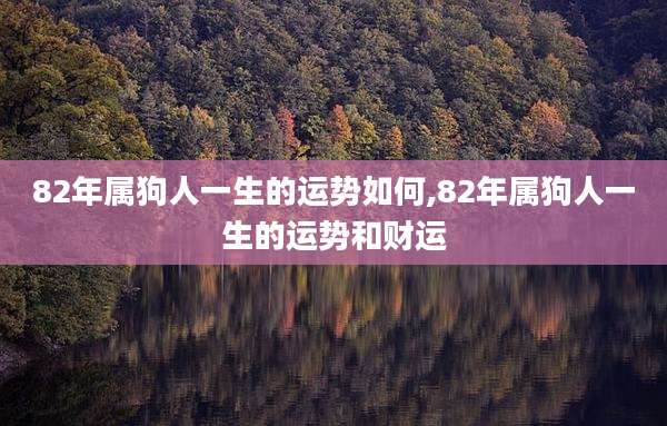 82年属狗人一生的运势如何,82年属狗人一生的运势和财运