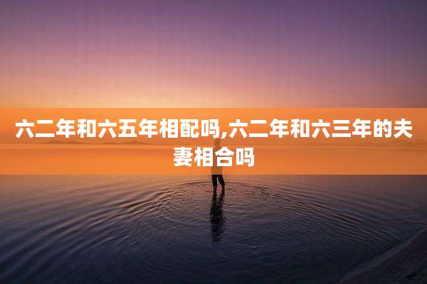 六二年和六五年相配吗,六二年和六三年的夫妻相合吗