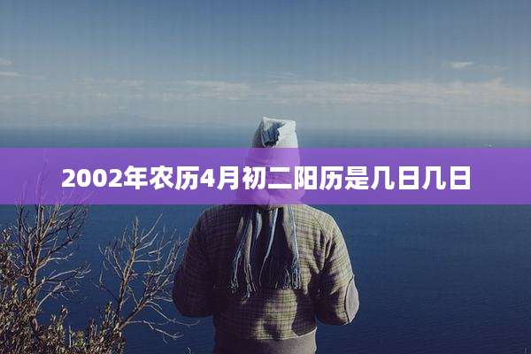 2002年农历4月初二阳历是几日几日