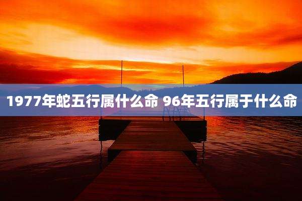 1977年蛇五行属什么命 96年五行属于什么命