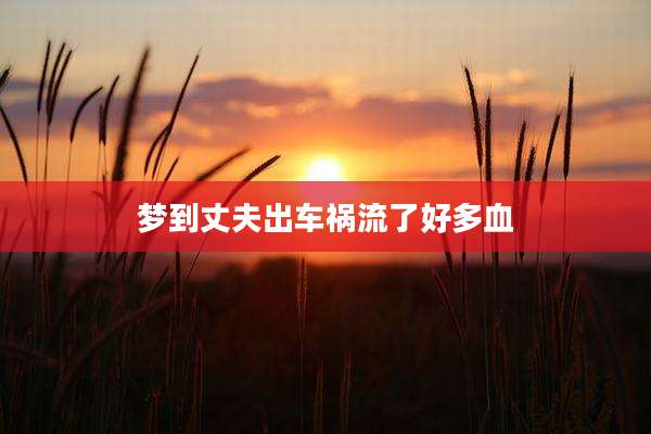梦到丈夫出车祸流了好多血