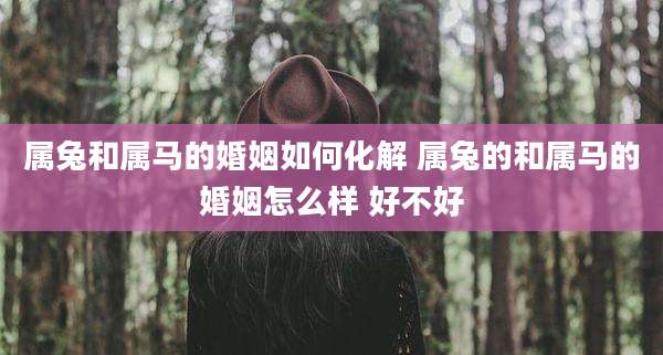 属兔和属马的婚姻如何化解 属兔的和属马的婚姻怎么样 好不好