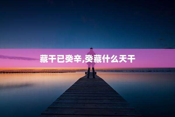 藏干已癸辛,癸藏什么天干