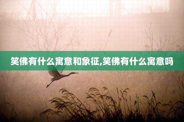笑佛有什么寓意和象征,笑佛有什么寓意吗
