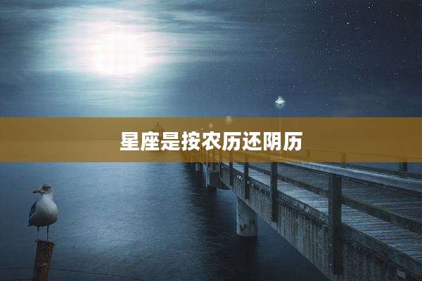 星座是按农历还阴历