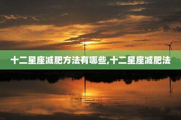 十二星座减肥方法有哪些,十二星座减肥法
