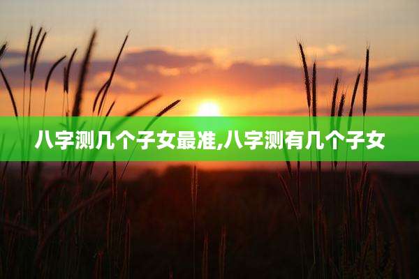 八字测几个子女最准,八字测有几个子女