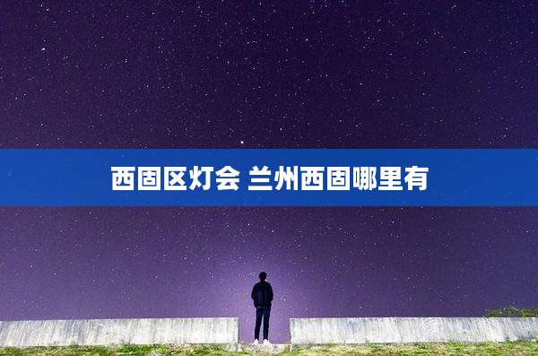 西固区灯会 兰州西固哪里有