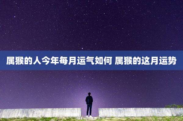 属猴的人今年每月运气如何 属猴的这月运势