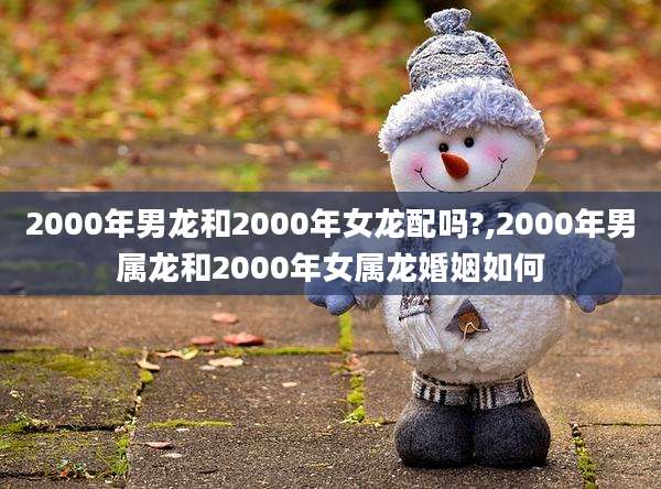 2000年男龙和2000年女龙配吗?,2000年男属龙和2000年女属龙婚姻如何