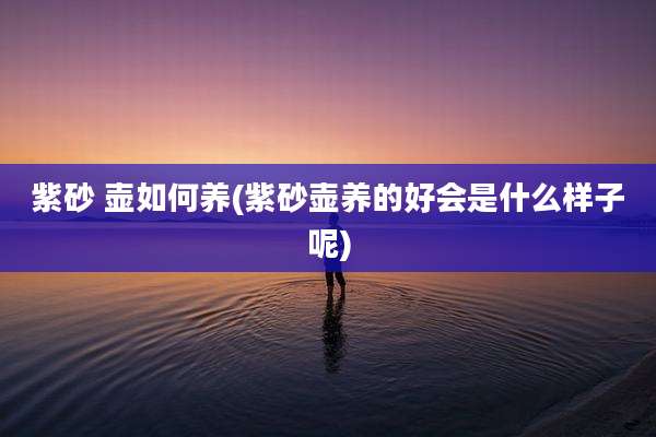 紫砂 壶如何养(紫砂壶养的好会是什么样子呢)
